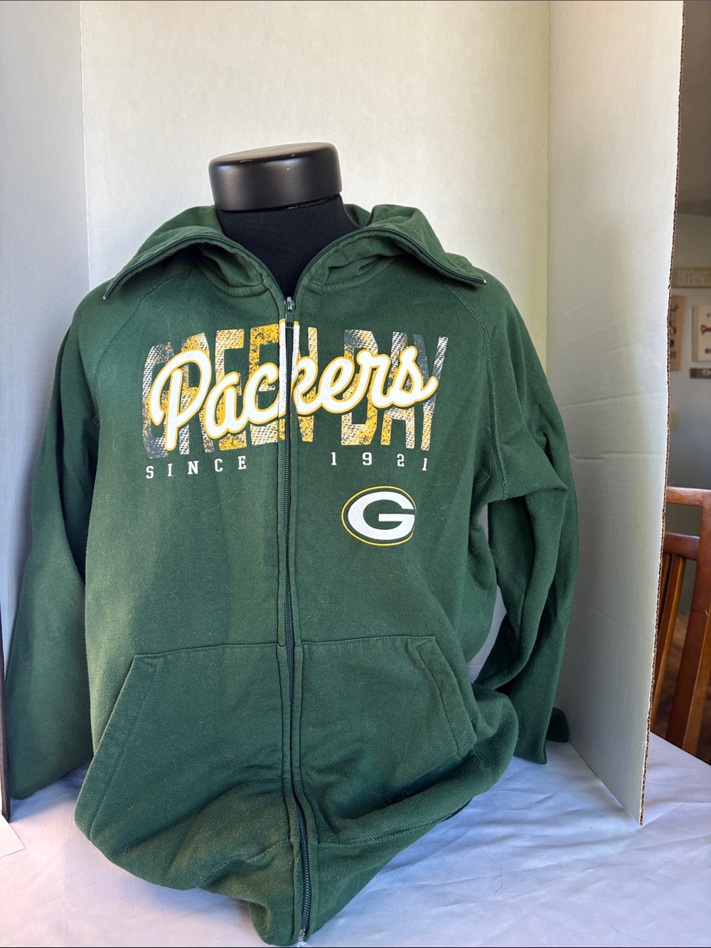 NFL Green Bay Packers Green & Gold Full-Zip Hoodie